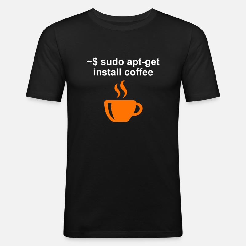Programmør Kaffe Kaffe Drikker Computer Scientist - Herre Slim Fit T-Shirt - sort