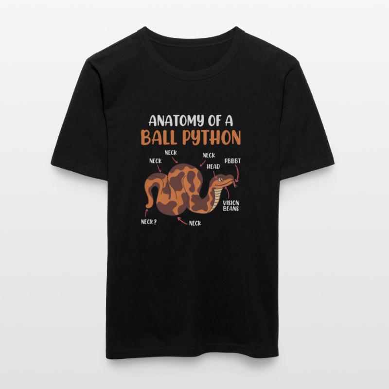 Schlangen Anotomie einer Königspython Ball Python Männer Slim Fit T-Shirt