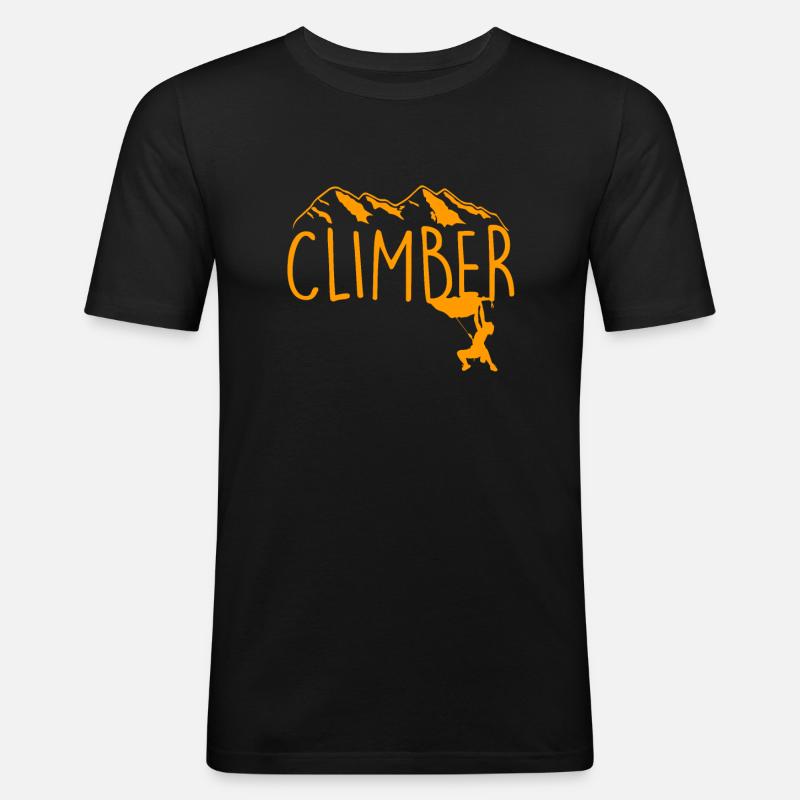 Felsklettern Klettern Kletterer Freiklettern - Männer Slim Fit T-Shirt - Schwarz