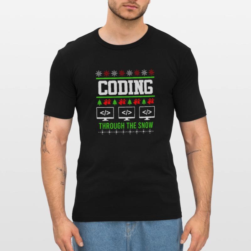 Programmer Christmas Ugly Christmas Coding Men's Slim Fit T-Shirt