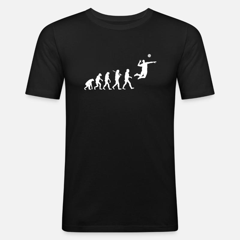 Volleyball Evolution Volleyball Player - Men's Slim Fit T-Shirt - black