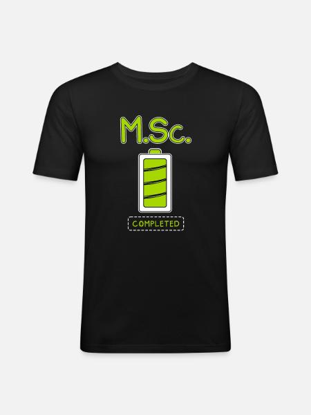 Master of Science terminé Master - T-shirt près du corps Homme - noir