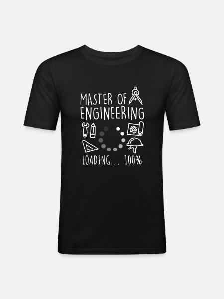Master of Engineering Master's Degree - T-shirt près du corps Homme - noir