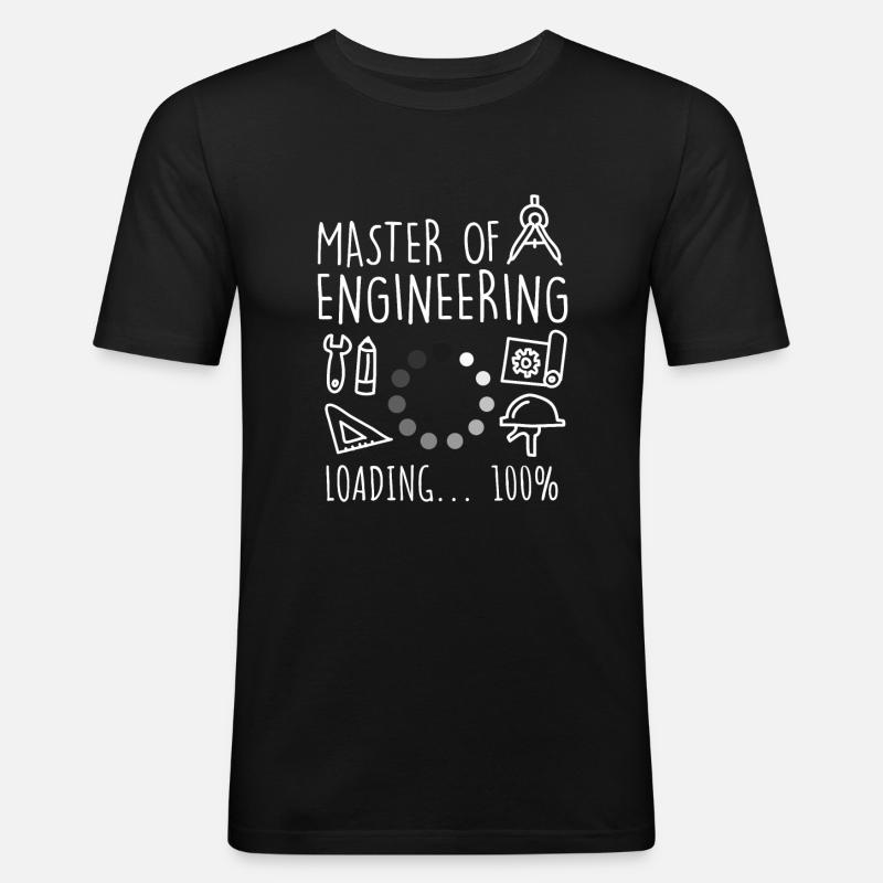 Master of Engineering Master Abschluss - Männer Slim Fit T-Shirt - Schwarz