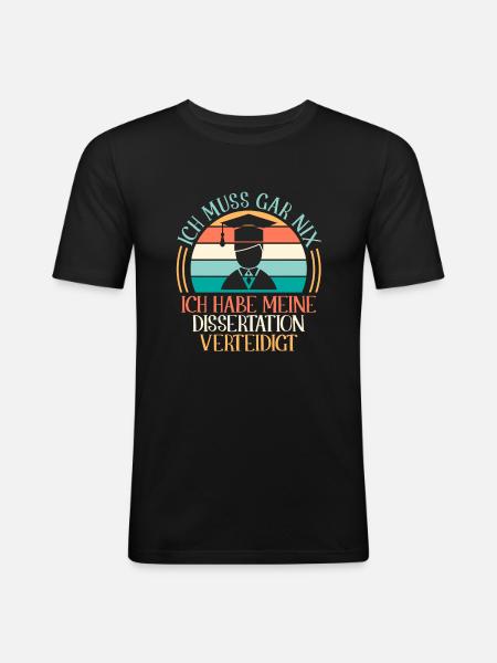 Promotion 2022 Doktor - Männer Slim Fit T-Shirt - Schwarz