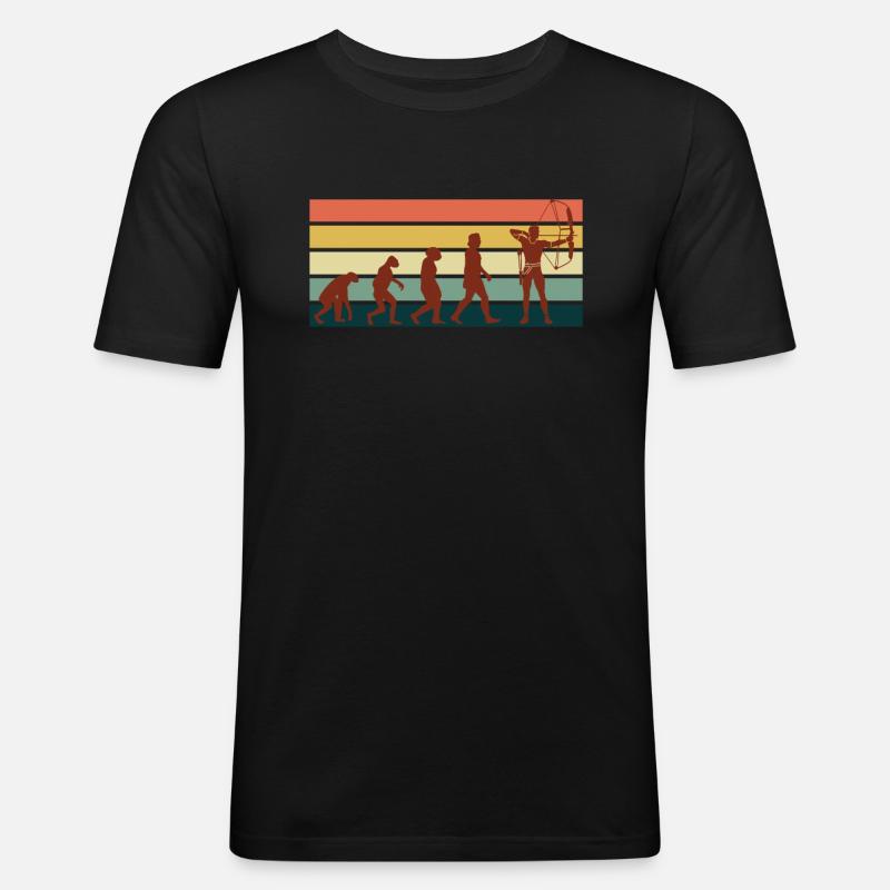 Archery Evolution Bogenschießen - Men's Slim Fit T-Shirt - black