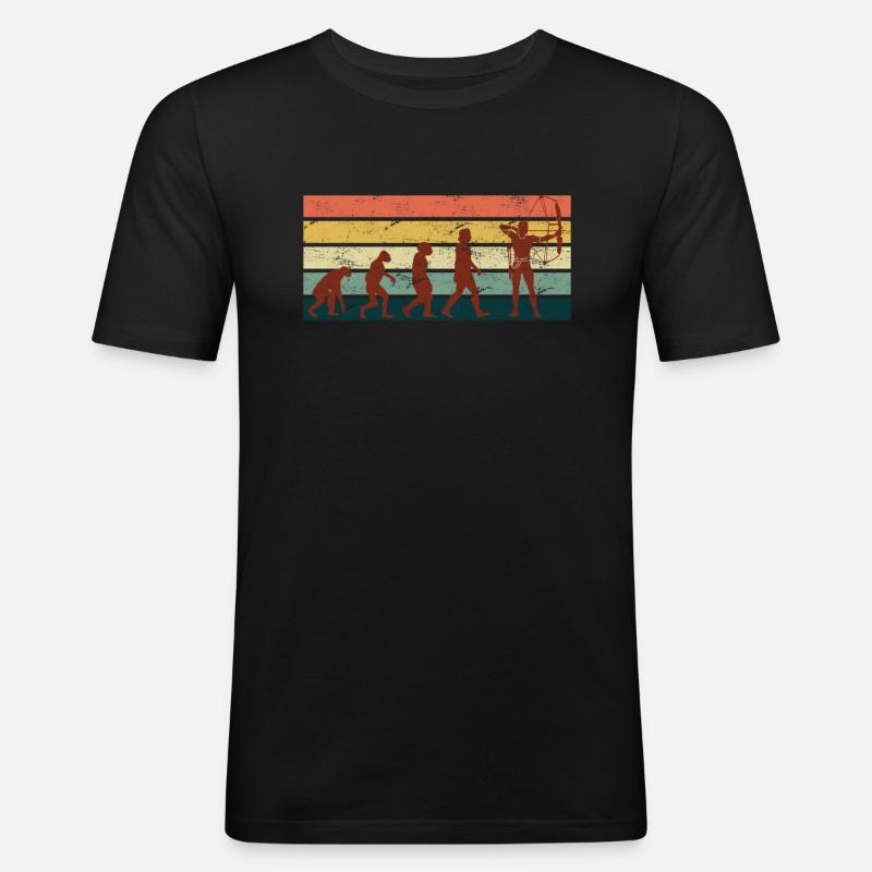 Archery Evolution Bogenschießen - Men's Slim Fit T-Shirt - black