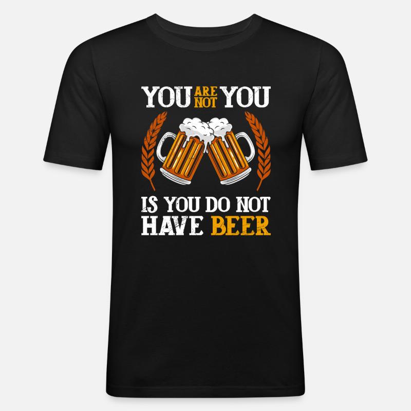 Biertrinker Männer Bier - Männer Slim Fit T-Shirt - Schwarz
