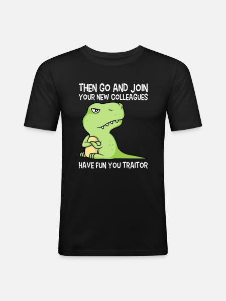 Changement d’emploi Adieu collègue Changement de département - T-shirt près du corps Homme - noir