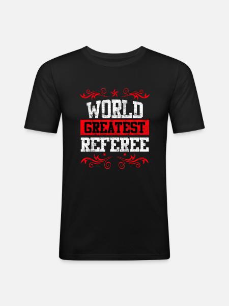 World's best referee - Men's Slim Fit T-Shirt - black