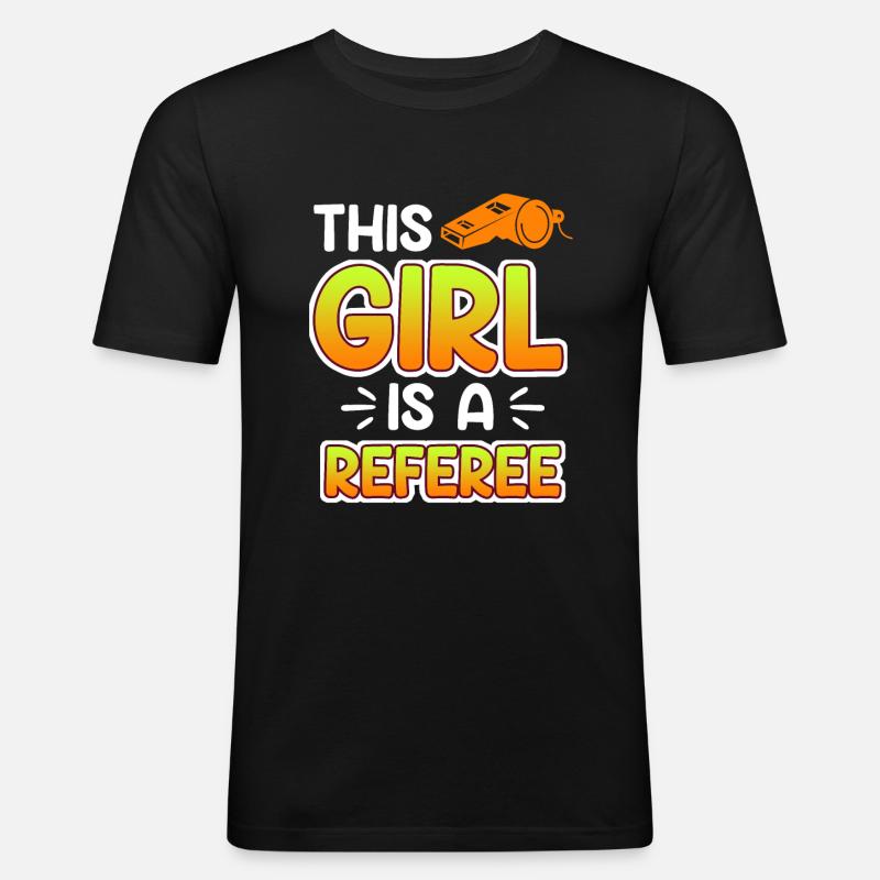 Women Referee Referee Schiri - Men's Slim Fit T-Shirt - black