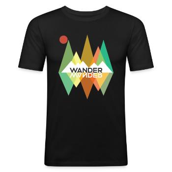Wandern Wandern - Männer Slim Fit T-Shirt - Schwarz - Vorne - Nik (191cm)