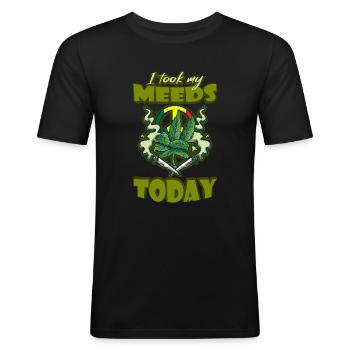 I Took My Meds Today - Men's Slim Fit T-Shirt - black - Front - Nik (191cm)