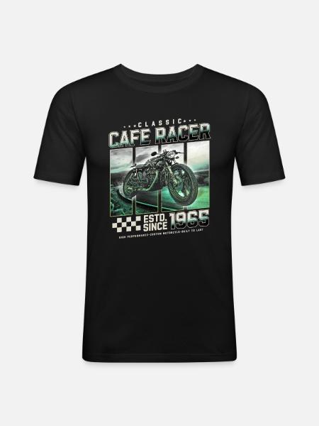 Cafe Racer construit en 1965 - T-shirt près du corps Homme - noir