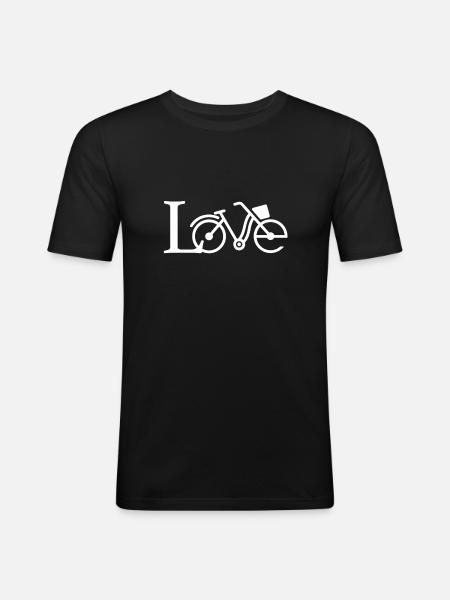 Love - Creative Bicycle Design - Gift - Men's Slim Fit T-Shirt - black