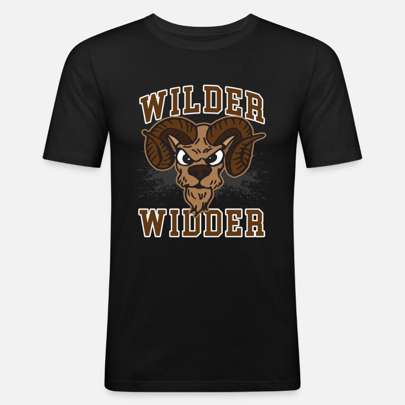 WILD WIDDER - Men's Slim Fit T-Shirt - black