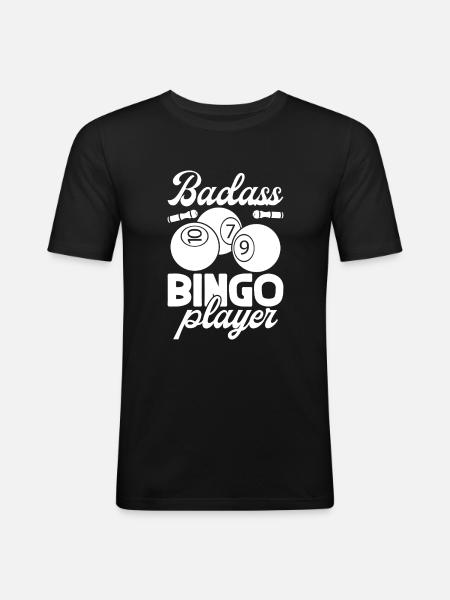 Bingo Player Badass Player Bingo - Herre Slim Fit T-Shirt - sort