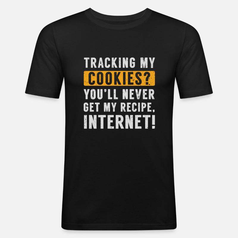 Internet Cookies Web Oma - Männer Slim Fit T-Shirt - Schwarz
