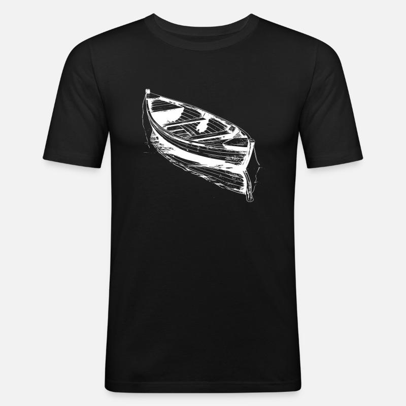 Boot - Männer Slim Fit T-Shirt - Schwarz