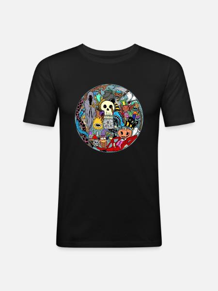 Halloween T-Shirt - Men's Slim Fit T-Shirt - black