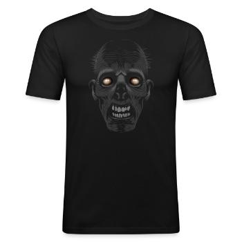 zombie - Men's Slim Fit T-Shirt - black - Front - Nik (191cm)