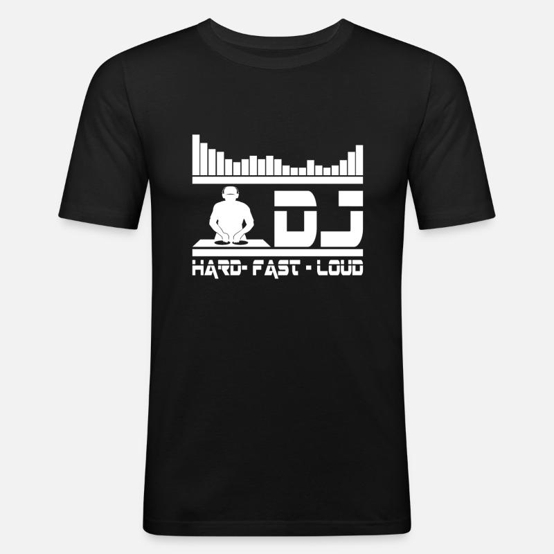DJ EQUALIZER HARD FAST LOUD - T-shirt près du corps Homme - noir