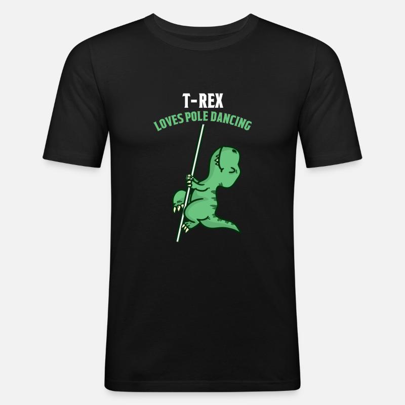 Pole Dance Dancing - Männer Slim Fit T-Shirt - Schwarz