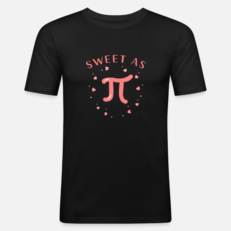 Pi math math saint valentin - T-shirt près du corps Homme - noir