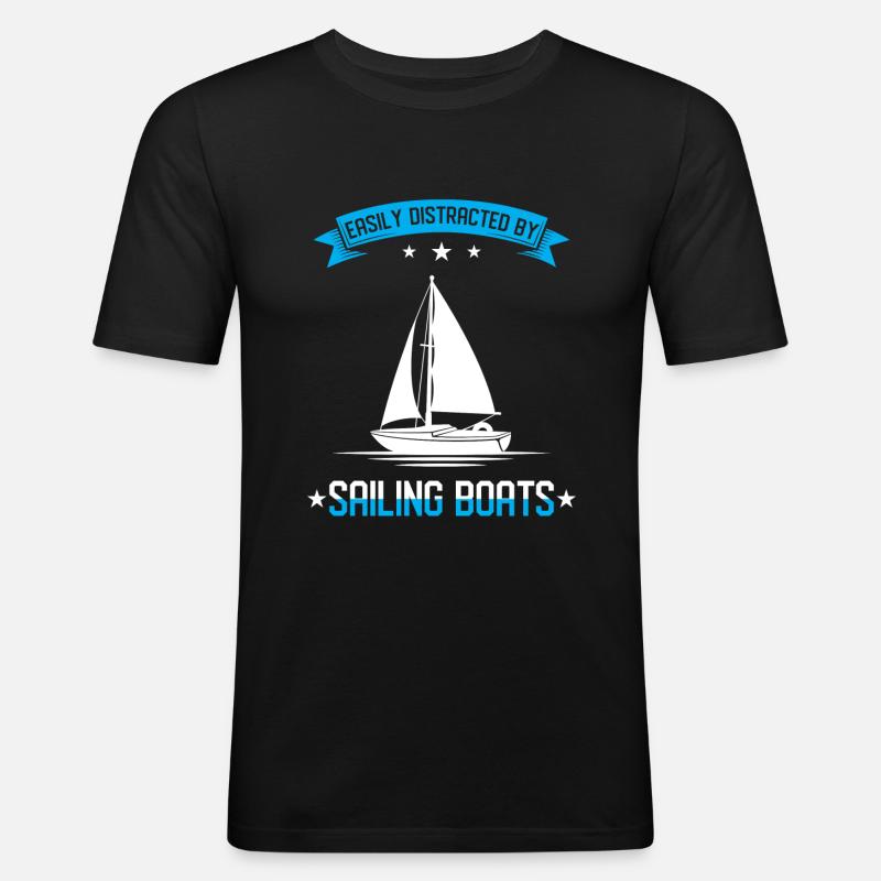 Sailing Sailor Gift - Men's Slim Fit T-Shirt - black