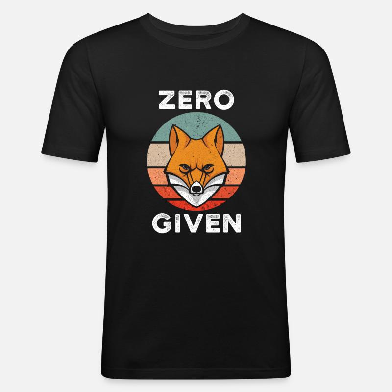 Zero Fox Given - T-shirt près du corps Homme - noir