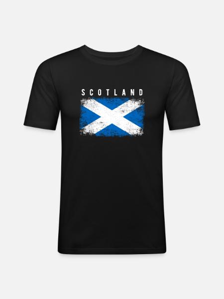 Scotland Flag - Men's Slim Fit T-Shirt - black