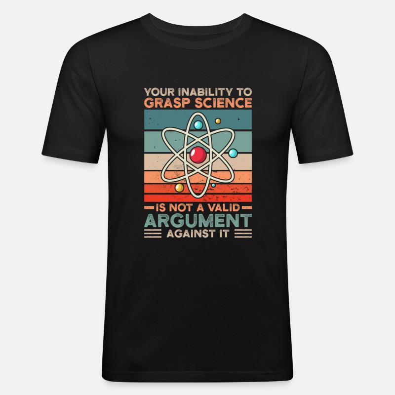 Wissenschaft Spruch - Männer Slim Fit T-Shirt - Schwarz
