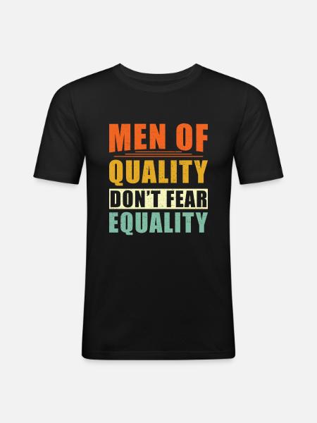 Égalité des chances - T-shirt près du corps Homme - noir