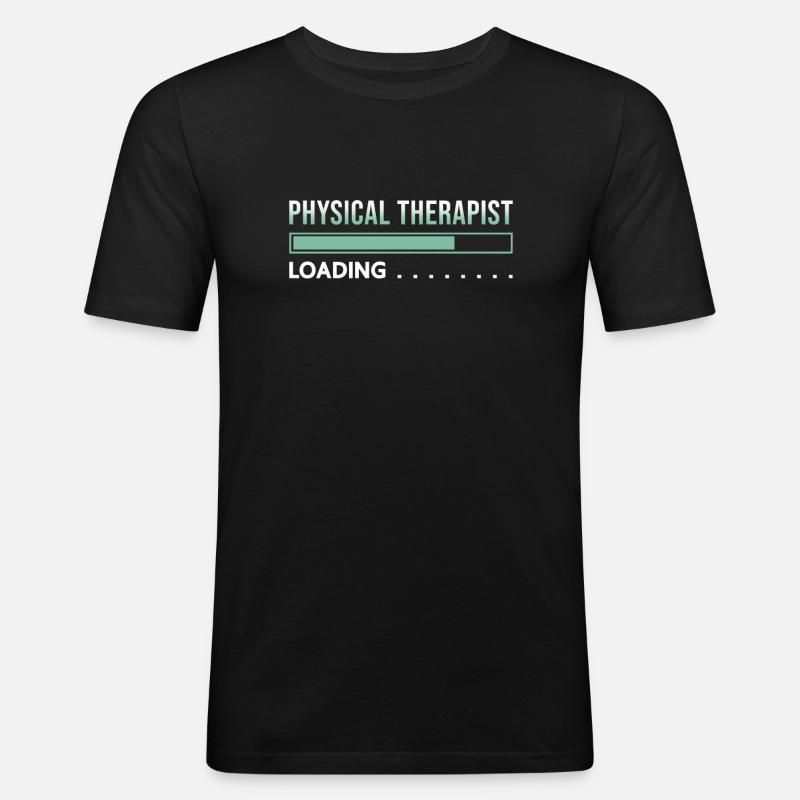 Physiotherapeut Loading - Männer Slim Fit T-Shirt - Schwarz