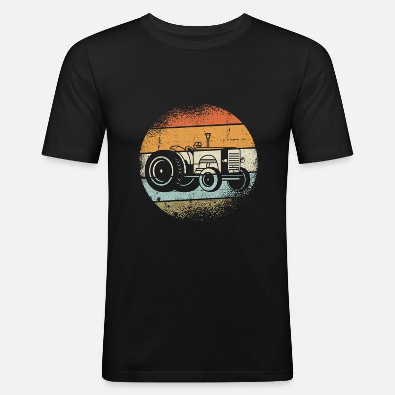 Traktor - Männer Slim Fit T-Shirt - Schwarz