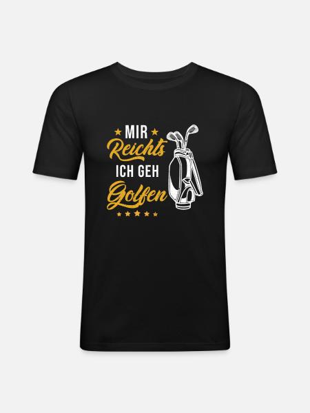Golf Golfer Geschenk - Männer Slim Fit T-Shirt - Schwarz