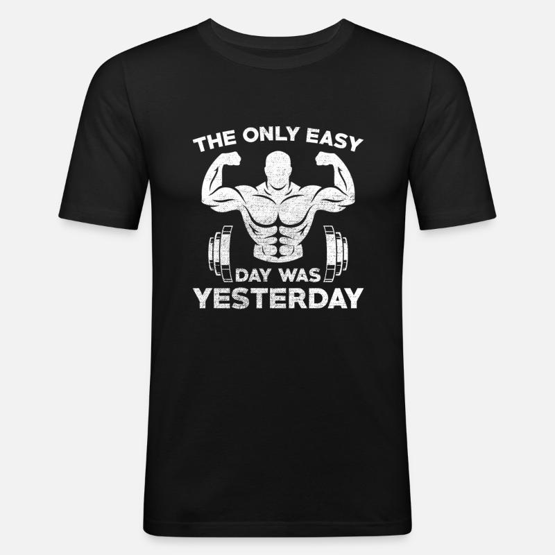 Bodybuilder - Männer Slim Fit T-Shirt - Schwarz