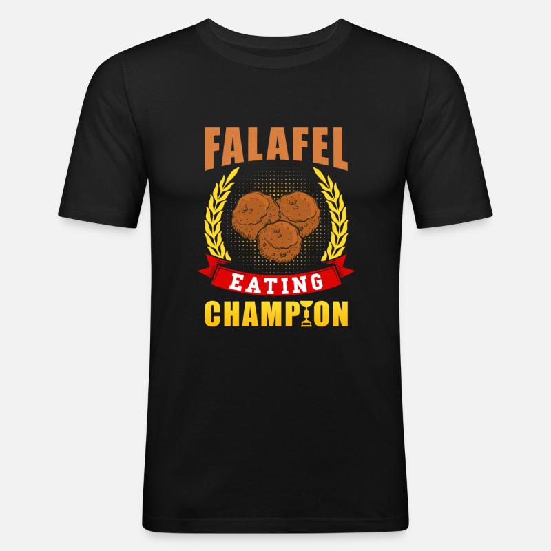 Campione Falafel - Maglietta aderente da uomo - nero