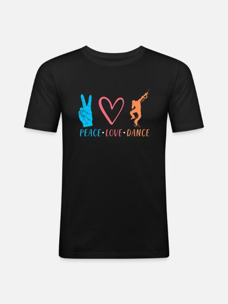 Dancing Dancer Gift - Men's Slim Fit T-Shirt - black