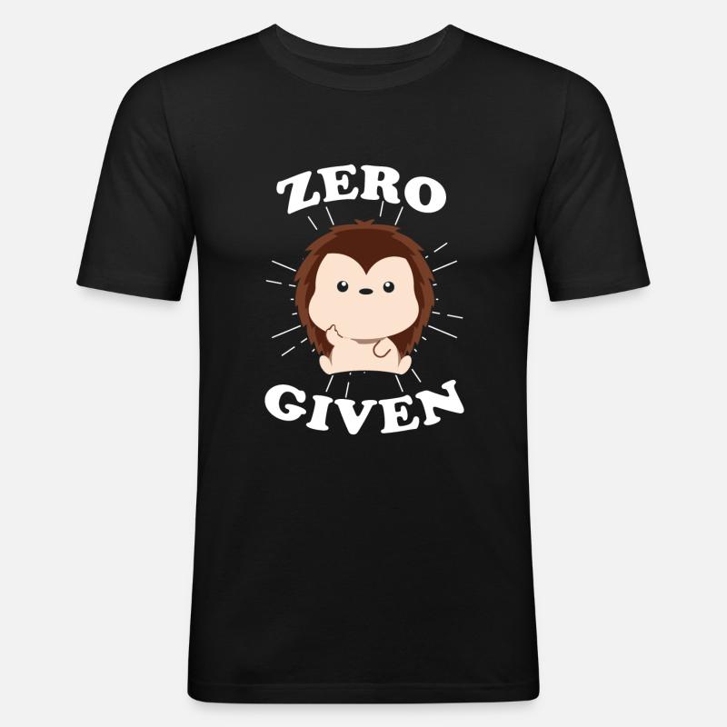 Igel Mittelfinger - Männer Slim Fit T-Shirt - Schwarz
