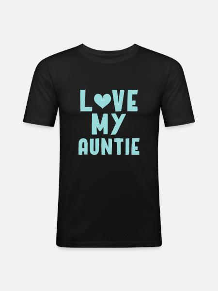 Auntie - Men's Slim Fit T-Shirt - black