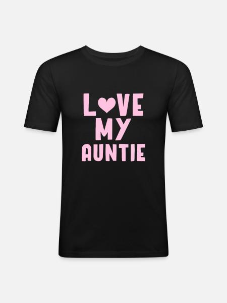 Auntie - Men's Slim Fit T-Shirt - black
