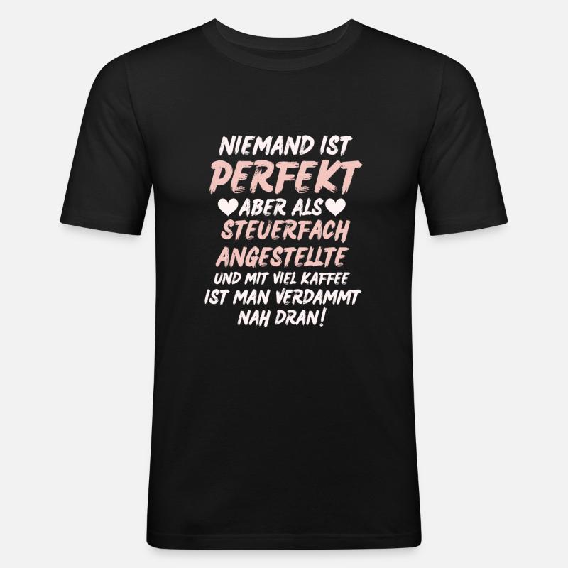 Steuerfachangestellte Geschenk - Männer Slim Fit T-Shirt - Schwarz
