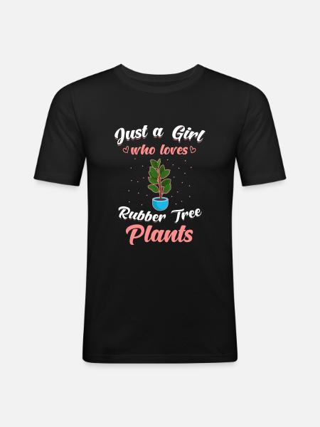 Rubber plant - Men's Slim Fit T-Shirt - black
