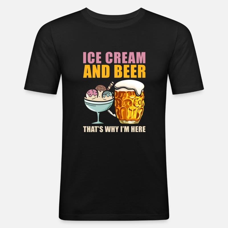 Eis - Männer Slim Fit T-Shirt - Schwarz