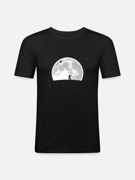 Kite Flying - Men's Slim Fit T-Shirt - black