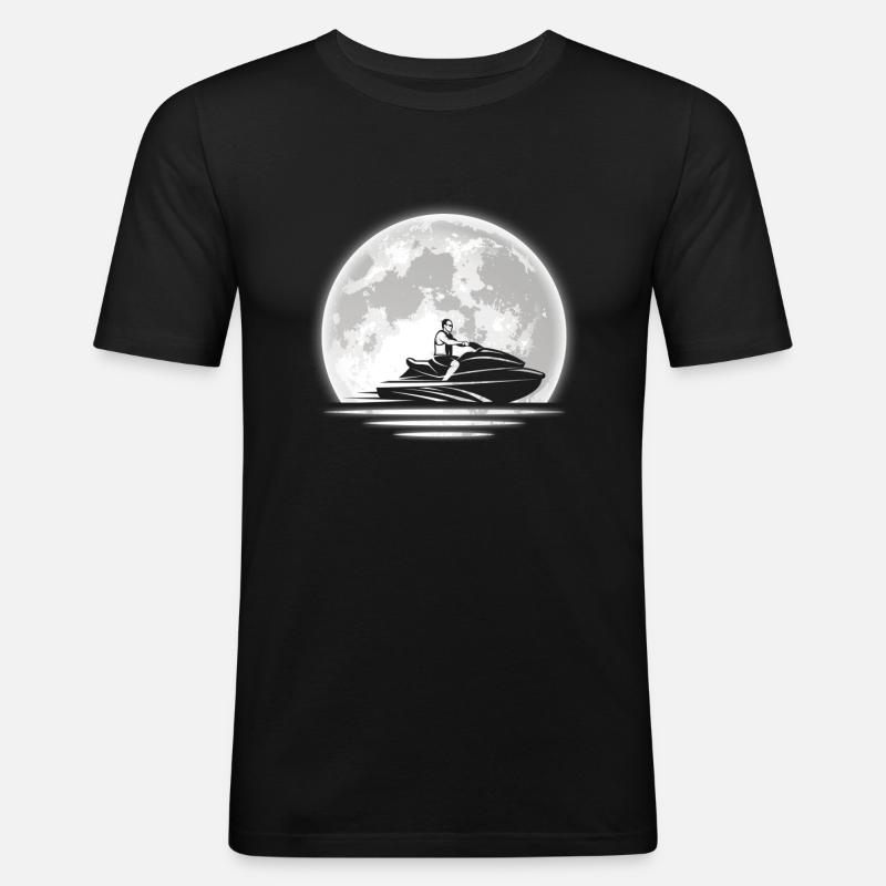 Jetski - Männer Slim Fit T-Shirt - Schwarz