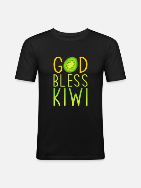 Kiwi Love Saying - Men's Slim Fit T-Shirt - black