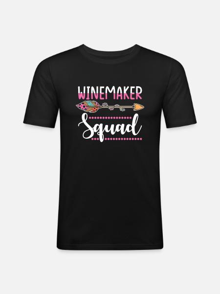 Winemaker Wine Growing Winery Team - Men's Slim Fit T-Shirt - black