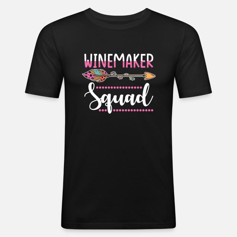 Winemaker Wine Growing Winery Équipe - T-shirt près du corps Homme - noir